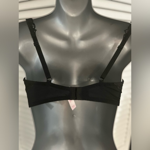 Victoria’s Secret black lace and mesh Demi bra size 34DD - Picture 3 of 4